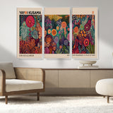 51280-MGV-CV-36X24-Abstract Yayoi Kusama Wall Art Canvas Print, Framed Japanese Wabi Sabi Art Picture Print, Yayoi Kusama Perfect Abstract Modern