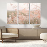 79164340-MGV-CV-36X24-Pastel Grasses Wall Art Canvas Print, Framed Soft Meadow Art Picture Print, Field in Breeze Perfect Pastel Minimal Decor Artwork