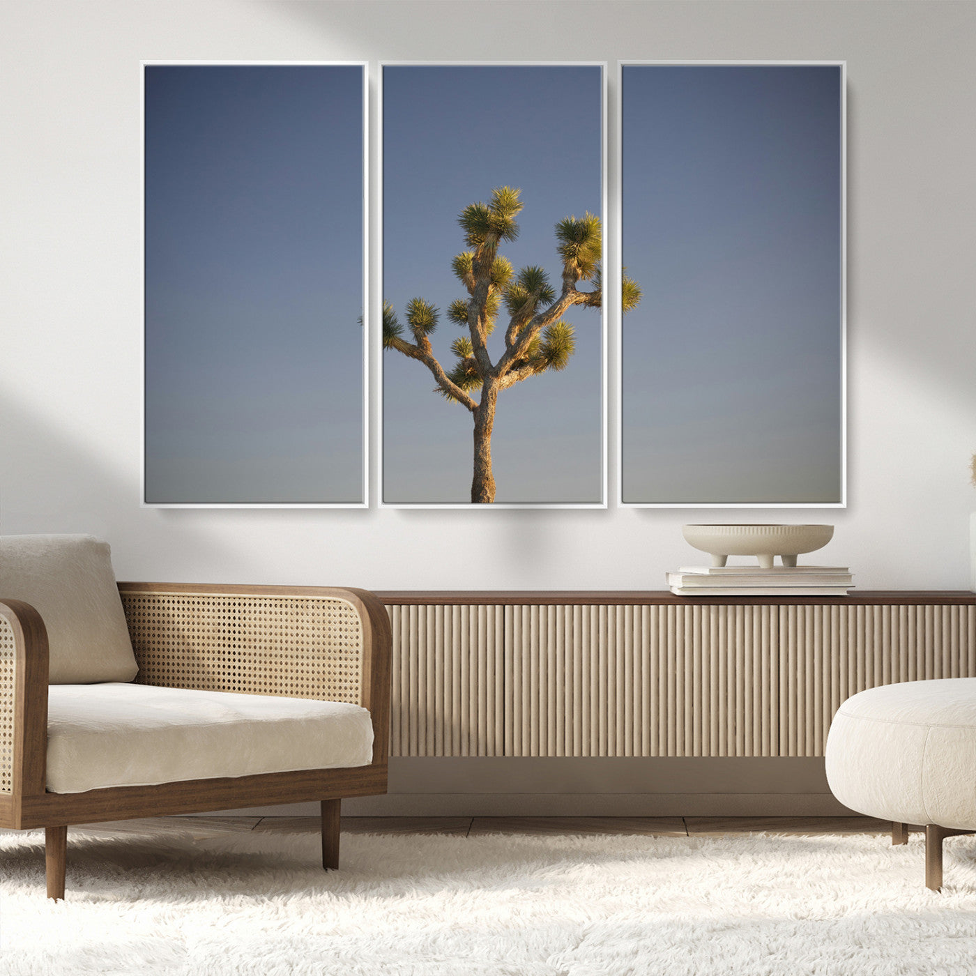 54552043-MGV-CV-36X24-Joshua Tree Art Wall Art Canvas Print, Framed Desert Landscape Art Picture Print, Southwestern Nature Perfect Southwestern Boho