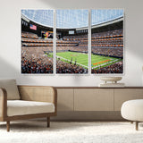 32530647-MGV-FC-48X32-3P_White-Chicago Bears Stadium Wall Art – Futuristic Dome Arena Canvas Print, Modern Football Concept Design Decor for Man Cave, Bar, or