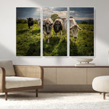 67277447-MGV-CV-36X24-Farmhouse Wall Art – Herd of Cows Canvas Print, Rustic Country Pasture Photography Decor for Bedroom, Living Room, Office, Ranch,