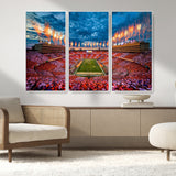 94266219-MGV-FC-48X32-3P_White-Neyland Stadium Wall Art – Tennessee Volunteers Checkerboard Game Day Canvas Print, College Football Fireworks Decor for Man Cave