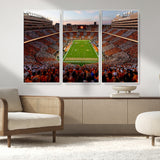 37160229-MGV-CV-36X24-Neyland Stadium Wall Art – Panoramic Tennessee Volunteers Sunset Canvas Print, Checkerboard Crowd Football Game Day Decor for