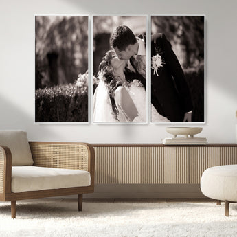 CSTM6030-MGV-FC-48X32-3P_White-Custom Wedding Photo Print - Custom Wall Art Picture Print, Create Your Own Photo Canvas Print