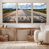 50743-MGV-CV-36X24-Healing Road Wall Art – Motivational Highway Canvas Print, Inspirational Journey Decor for Office, Gym or Living Room