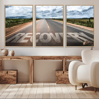 50743-MGV-CV-36X24-Healing Road Wall Art – Motivational Highway Canvas Print, Inspirational Journey Decor for Office, Gym or Living Room