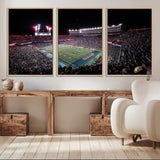 46899-MGV-CV-36X24-Ben Hill Griffin Stadium Wall Art Canvas Print, Framed Football Stadium Art Picture Print, Florida Football Stadium Perfect Sport