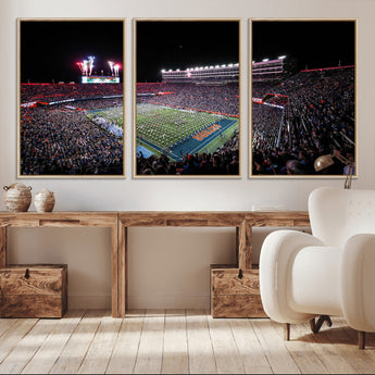 46899-MGV-CV-36X24-Ben Hill Griffin Stadium Wall Art Canvas Print, Framed Football Stadium Art Picture Print, Florida Football Stadium Perfect Sport