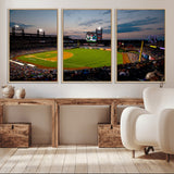 17415-MGV-CV-36X24-Philadelphia Phillies Stadium Wall Art Canvas Print, Framed Citizens Bank Park Art Picture Print, Phillies Stadium Field Perfect