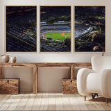 16515-MGV-CV-36X24-Dodgers Stadium Wall Art Canvas Print, Framed Baseball Stadium Art Picture Print, Dodgers Field Perfect Sport Room Decor Artwork