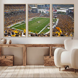 51419-MGV-CV-36X24-Heinz Field Wall Art Canvas Print, Framed Pittsburgh Stadium Field Art Picture Print, Heinz Stadium Field Perfect Sports Room
