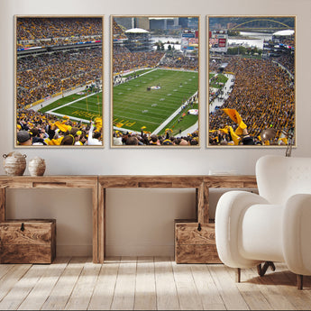 51419-MGV-CV-36X24-Heinz Field Wall Art Canvas Print, Framed Pittsburgh Stadium Field Art Picture Print, Heinz Stadium Field Perfect Sports Room