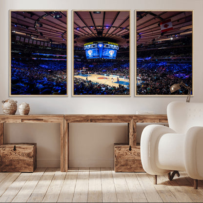 20491-MGV-CV-36X24-Madison Square Garden Wall Art Canvas Print, Framed New York Stadium Art Picture Print, MSG Stadium Perfect Sport Room Decor