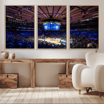 20491-MGV-CV-36X24-Madison Square Garden Wall Art Canvas Print, Framed New York Stadium Art Picture Print, MSG Stadium Perfect Sport Room Decor
