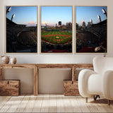 67670-MGV-CV-36X24-PNC Park Stadium Wall Art Canvas Print, Framed Pittsburgh Pirates Stadium Art Picture Print, PNC Park Field Perfect Sport Room