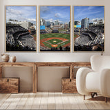 87122-MGV-CV-36X24-Petco Park Field Wall Art Canvas Print, Framed San Diego Stadium Art Picture Print, Petco Park Stadium Perfect Sport Room Decor