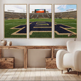 52835-MGV-CV-36X24-Notre Dame Stadium Wall Art Canvas Print, Framed Indiana Stadium Art Picture Print, Notre Dame Field Perfect Sport Room Decor