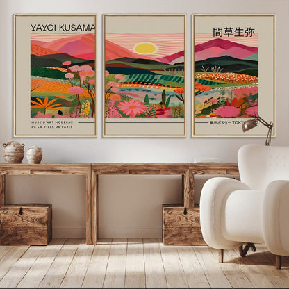 18304-MGV-CV-36X24-Sunset Mountain Landscape Wall Art – Panoramic Abstract Nature Canvas Print, Vibrant Wall Decor for Living Room, Bedroom, Office,