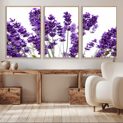 76859-MGV-CV-36X24-Lavender Flower Wall Art – Botanical Canvas Print Featuring Purple Floral Bouquet, Nature Inspired Artwork for Living Room,