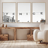 68254589-MGV-CV-36X24-Venice Sign Wall Art Canvas Print, Framed Venice Letters Art Picture Print, Los Angeles Perfect Minimalist Urban Decor Artwork