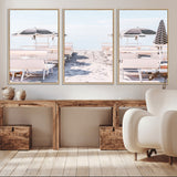 67623952-MGV-CV-36X24-Minimalist Beach Wall Art Canvas Print, Framed Pastel Sand Art Picture Print, Beach Aesthetic Perfect Coastal Minimalist Decor