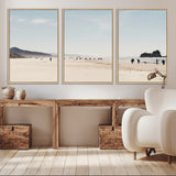 28307820-MGV-CV-36X24-Minimalist Beach Wall Art Canvas Print, Framed Coastal Serenity Art Picture Print, Soft Sand Perfect Modern Coastal Decor Artwork