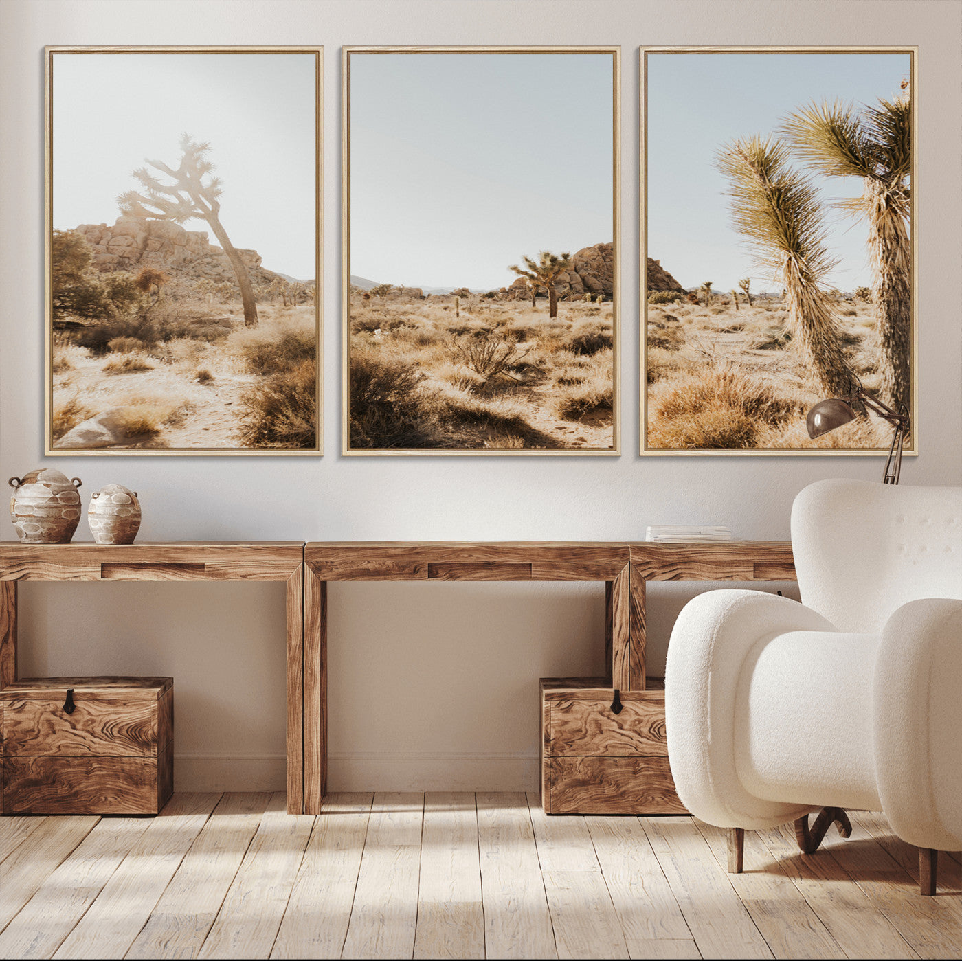 62783269-MGV-CV-36X24-Joshua Tree Wall Art – Desert Landscape Photography Canvas Print, Southwest Nature Artwork Rustic Home Decor for Living Room,