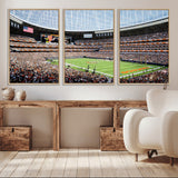 32530647-MGV-FC-60X30-3P_Natural-Chicago Bears Stadium Wall Art – Futuristic Dome Arena Canvas Print, Modern Football Concept Design Decor for Man Cave, Bar, or