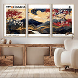 28945903-MGV-CV-36X24-Japanese Wall Art – Mount Fuji Canvas Print with Cherry Blossoms and Golden Wave Motifs, Traditional Asian Inspired Artwork for