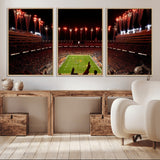 73358115-MGV-CV-36X24-Tennessee Volunteers Wall Art – Neyland Stadium Fireworks Night Game Canvas Print, Vols Football Checkerboard Endzone Sports Decor