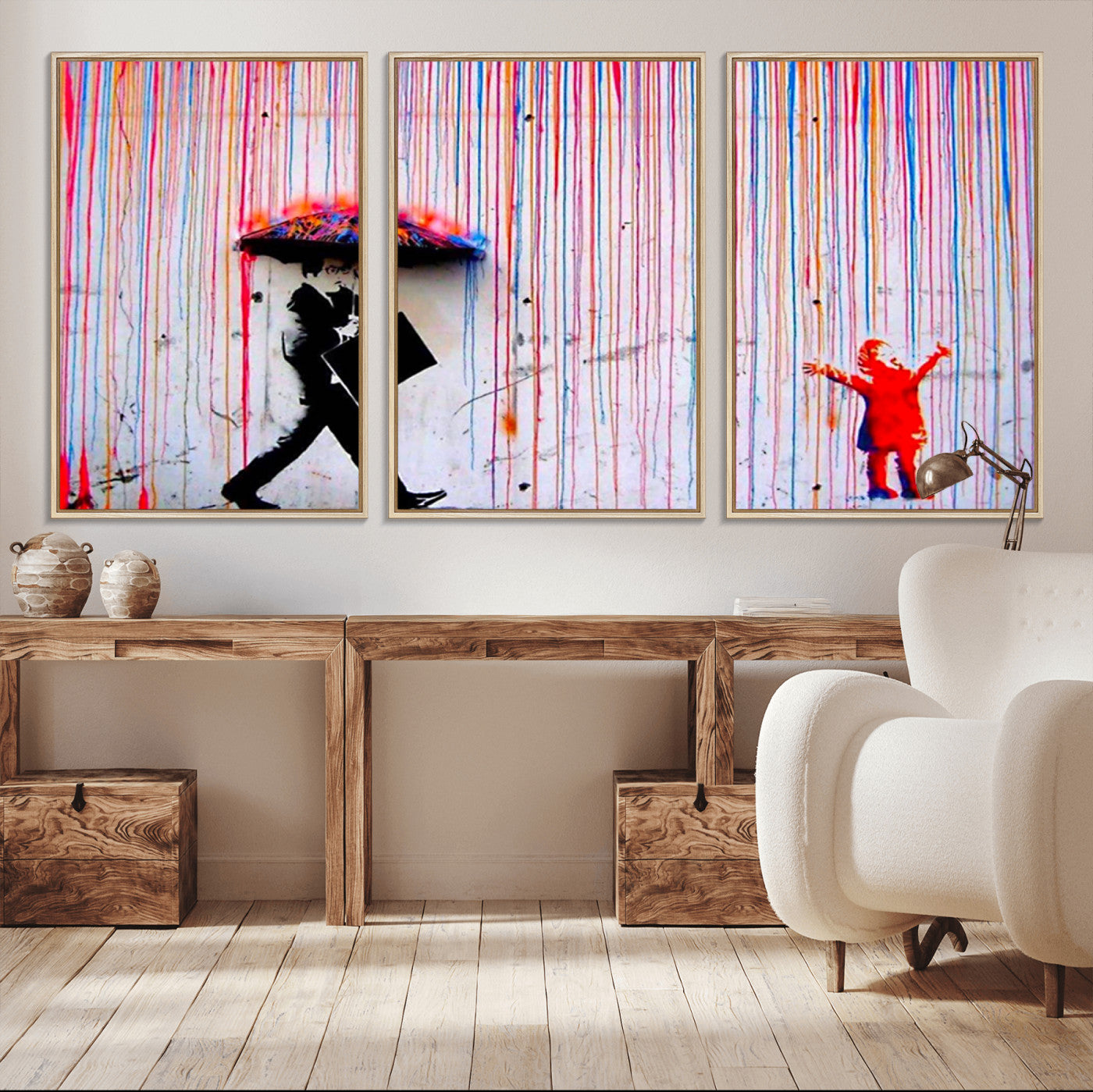 69505-MGV-CV-36X24-Graffiti Girl Wall Art Canvas Print, Framed Urban Contrast Art Picture Print, Vibrant Graffiti Perfect Urban Pop Decor Artwork