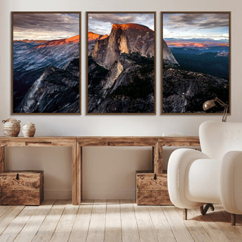 31332-MGV-CV-36X24-Mountain Landscape Wall Art – Majestic Sunset Rock Formation Canvas Print, Nature Scenic Decor for Living Room, Office, Cabin or
