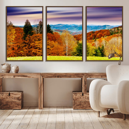 58007-MGV-CV-36X24-Autumn Mountain Landscape Wall Art – Stunning Fall Forest Canvas Print, Cozy Nature Decor for Home or Office