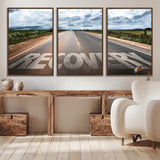 50743-MGV-CV-36X24-Healing Road Wall Art – Motivational Highway Canvas Print, Inspirational Journey Decor for Office, Gym or Living Room