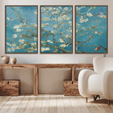 65607-MGV-CV-36X24-Almond Blossom Wall Art – Van Gogh Blue Floral Canvas Print, Elegant Impressionist Painting Decor for Living Room, Bedroom or