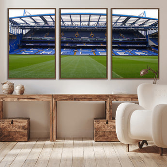 59508-MGV-CV-36X24-Chelsea Stadium Wall Art – Stamford Bridge Football Arena Canvas Print, Iconic Soccer Artwork for Living Room, Office, Game Room