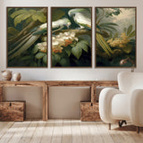 84047-MGV-CV-36X24-Tropical Birds Wall Art – Elegant Botanical Canvas Print, Exotic Nature Decor for Living Room, Bedroom or Office