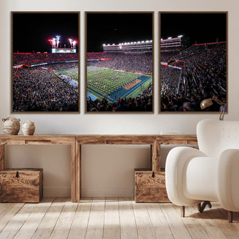 46899-MGV-CV-36X24-Ben Hill Griffin Stadium Wall Art Canvas Print, Framed Football Stadium Art Picture Print, Florida Football Stadium Perfect Sport
