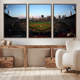 67670-MGV-CV-36X24-PNC Park Stadium Wall Art Canvas Print, Framed Pittsburgh Pirates Stadium Art Picture Print, PNC Park Field Perfect Sport Room