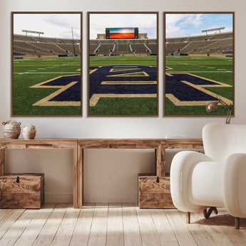 52835-MGV-CV-36X24-Notre Dame Stadium Wall Art Canvas Print, Framed Indiana Stadium Art Picture Print, Notre Dame Field Perfect Sport Room Decor