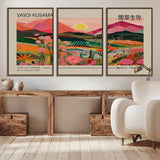 18304-MGV-CV-36X24-Sunset Mountain Landscape Wall Art – Panoramic Abstract Nature Canvas Print, Vibrant Wall Decor for Living Room, Bedroom, Office,