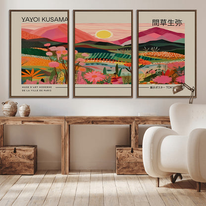 18304-MGV-CV-36X24-Sunset Mountain Landscape Wall Art – Panoramic Abstract Nature Canvas Print, Vibrant Wall Decor for Living Room, Bedroom, Office,