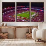 11343-MGV-CV-36X24-Bryant-Denny Stadium Wall Art – Panoramic Alabama Crimson Tide Football Field Canvas Print, Game Day Decor for Office, Man Cave or