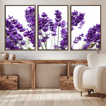 76859-MGV-CV-36X24-Lavender Flower Wall Art – Botanical Canvas Print Featuring Purple Floral Bouquet, Nature Inspired Artwork for Living Room,