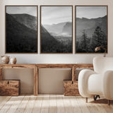 39278955-MGV-CV-36X24-Yosemite Valley Wall Art Canvas Print, Framed El Capitan Art Picture Print, Misty Mountain Perfect Modern Rustic Decor Artwork