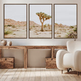 67109959-MGV-CV-36X24-Joshua Tree Wall Art Canvas Print, Framed Neutral Desert Art Picture Print, Earthy Landscape Perfect Neutral Boho Decor Artwork