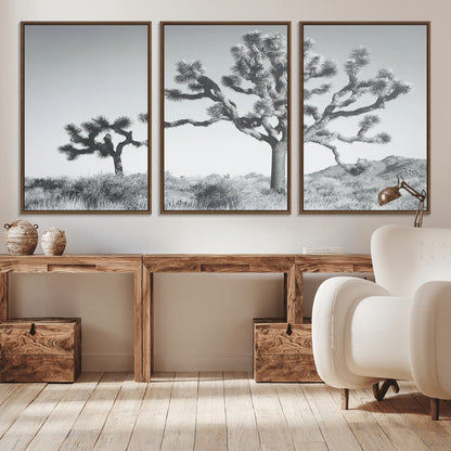 58647785-MGV-CV-36X24-Calm Earthy Aesthetic Wall Art Canvas Print, Framed Arid Terrain Decor Art Picture Print, Joshua Tree Perfect Rustic Minimalist