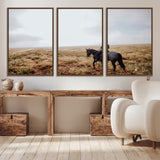 57597730-MGV-CV-36X24-Cowboy Wall Art Wall Art Canvas Print, Framed Western Canvas Art Picture Print, Rustic Ranch Scene Perfect Rustic Western Decor