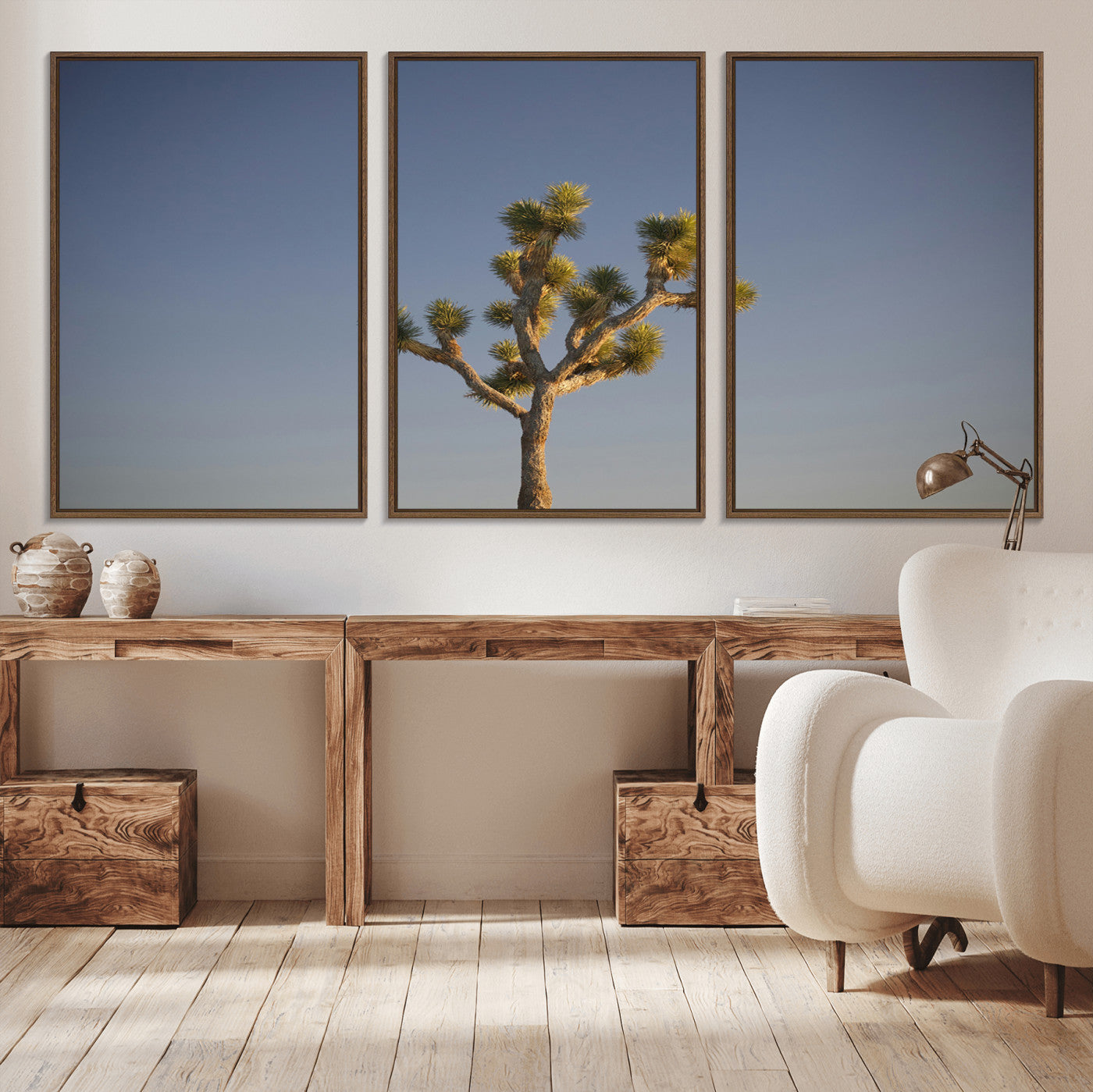 54552043-MGV-CV-36X24-Joshua Tree Art Wall Art Canvas Print, Framed Desert Landscape Art Picture Print, Southwestern Nature Perfect Southwestern Boho