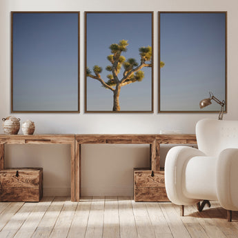 54552043-MGV-CV-36X24-Joshua Tree Art Wall Art Canvas Print, Framed Desert Landscape Art Picture Print, Southwestern Nature Perfect Southwestern Boho